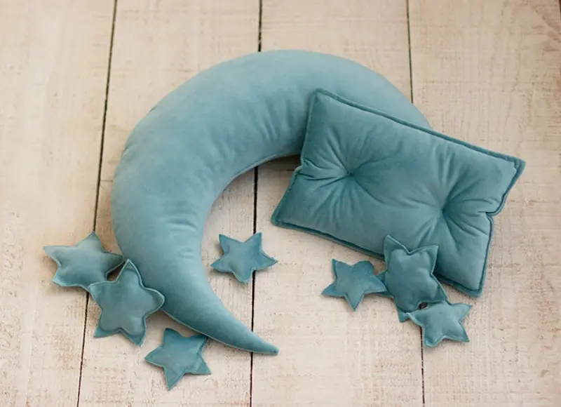 Colorful Posing Moon Props With Pillow Set - Newborn Photography Props - Image 4